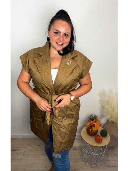 Zlatohnedá prechodná vesta