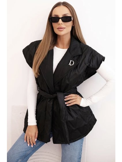 Čierna krátka prechodná vesta