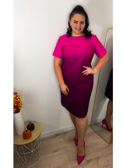 Ružové melírové šaty