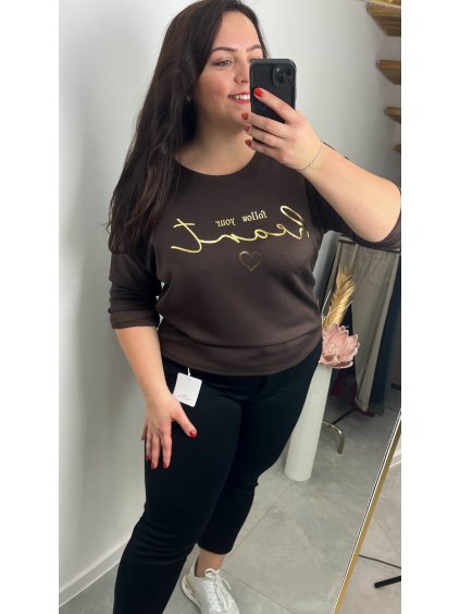 Tmavohnedé masielkové tričko