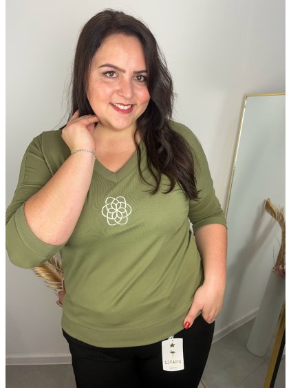 Zelené bavlnené tričko