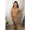 Camel rolákové šaty AMY