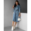 Modré denim šaty CAMILA