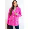 Ružový prechodný buklé kabát