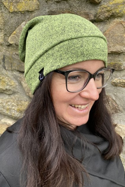 Čepice - zelená - pleteninová