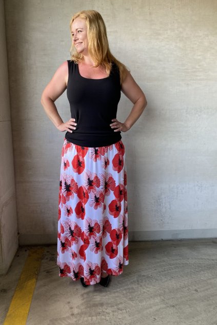 Dlouhá sukně - vlčí máky