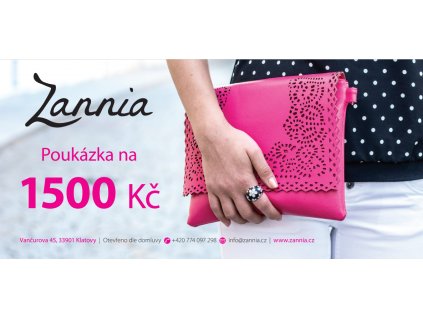 Zannia poukazky 1500