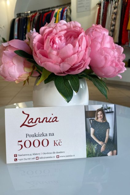 zannia poukazka 5000 Kc