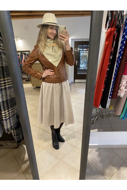 Šátek - kohoutí stopa - krémový