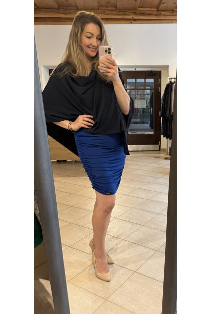 Pončo / přehoz tmavě-modrý