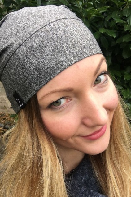 Čepice - šedá - melírovaná