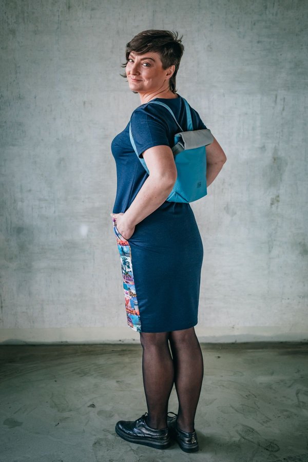 Stela originál - modrá a palmy vel.40