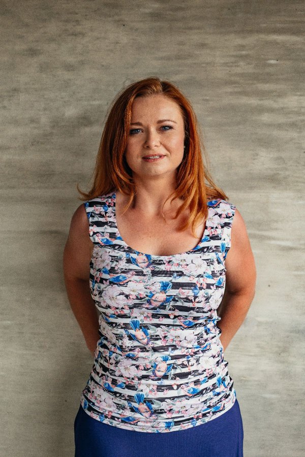 Tílko - pruhy a ptáčky