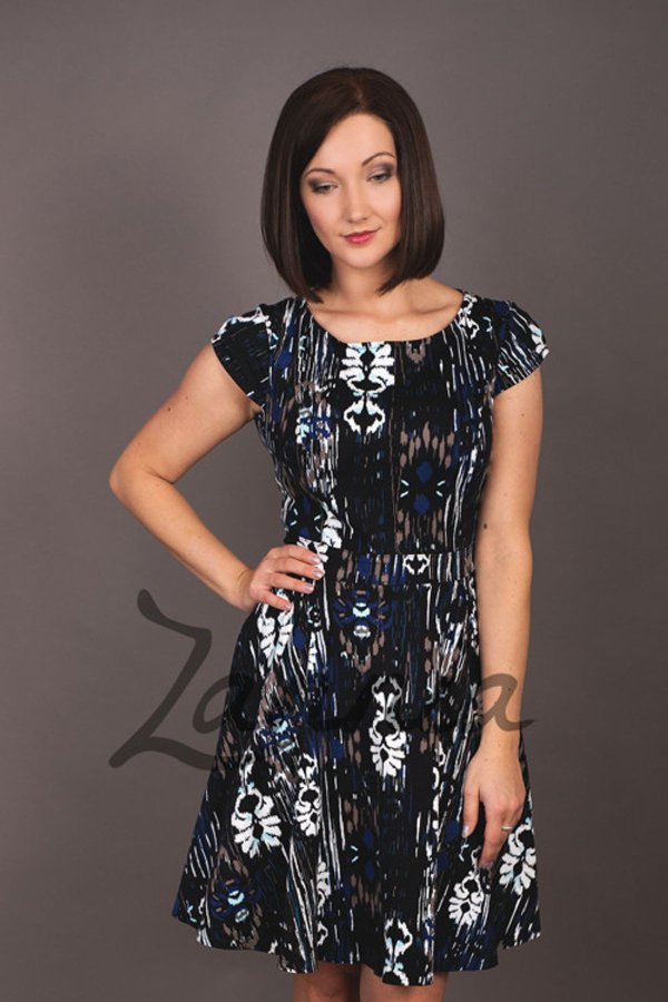 Viola - tmavé - modrý vzor