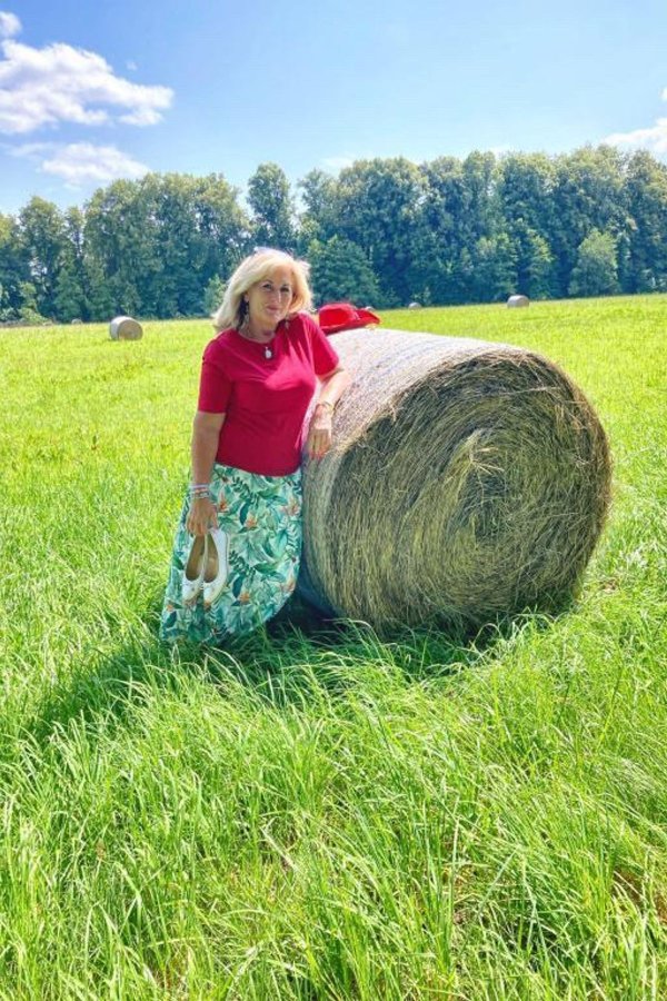 Dlouhá sukně - zelené listy