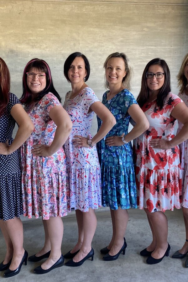 MIA vzorované - růžové květy