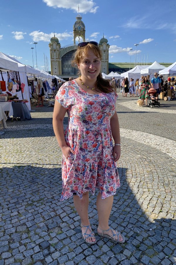 MIA vzorované - růžové květy