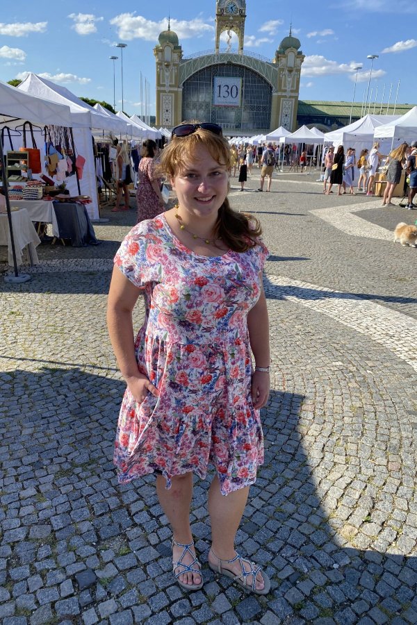 MIA vzorované - růžové květy