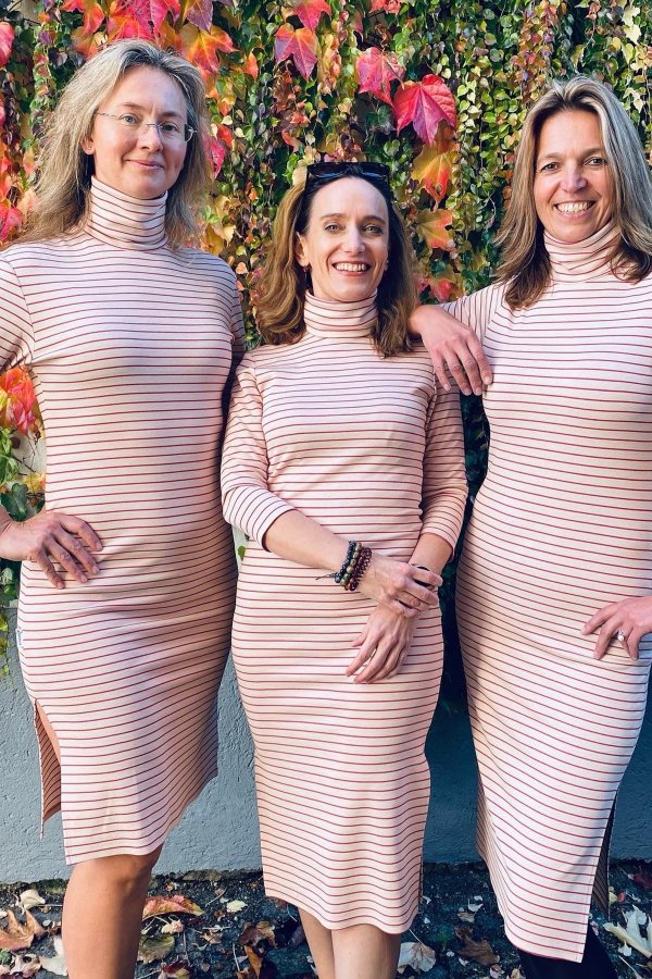 ADEL - pruhované - béžové s růžovým proužkem