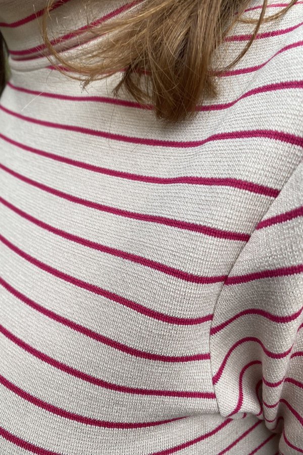 ADEL - pruhované - béžové s růžovým proužkem