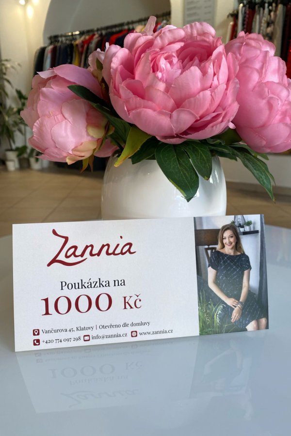 zannia poukazka 1000 Kc
