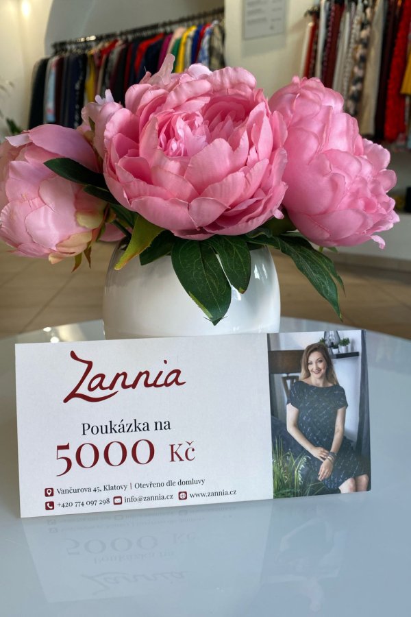 zannia poukazka 5000 Kc