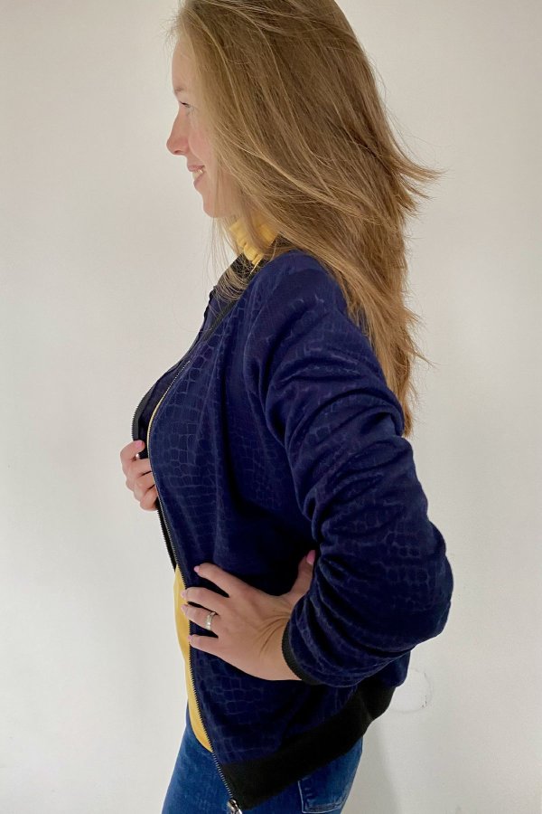 Bomber - modrý - zvířecí vzor