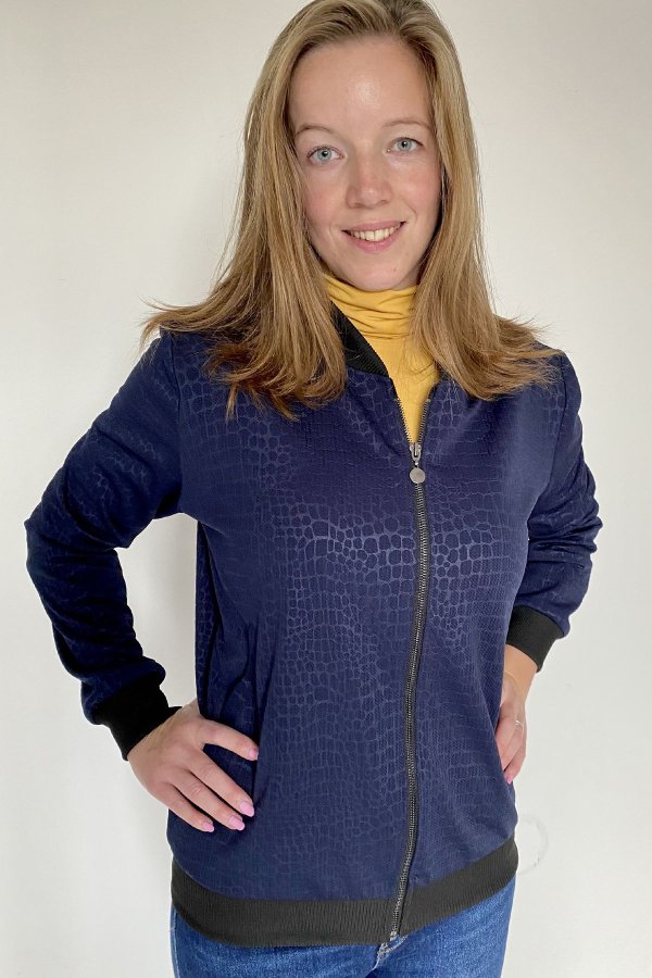 Bomber - modrý - zvířecí vzor