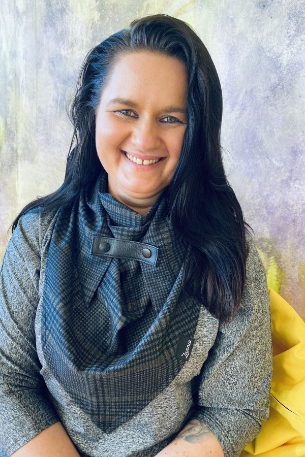 Šátek - káro - tmavé