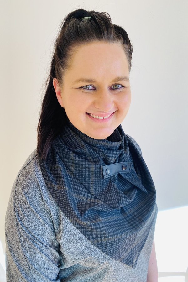 Šátek - káro - tmavé