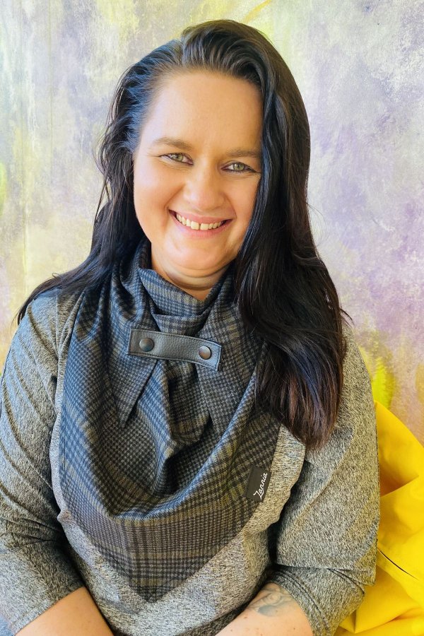 Šátek - káro - tmavé