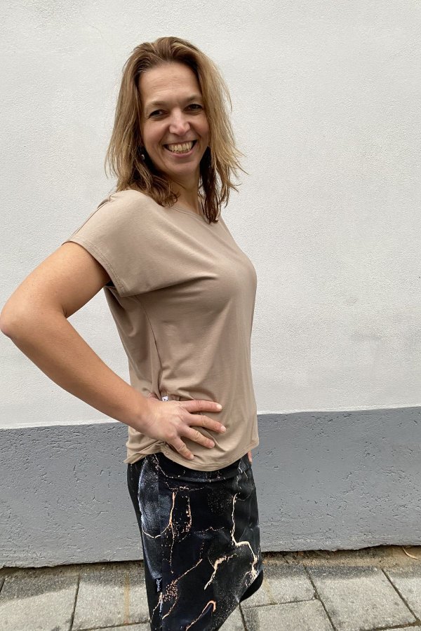 TOP Katka - UNI - béžový  - bambus