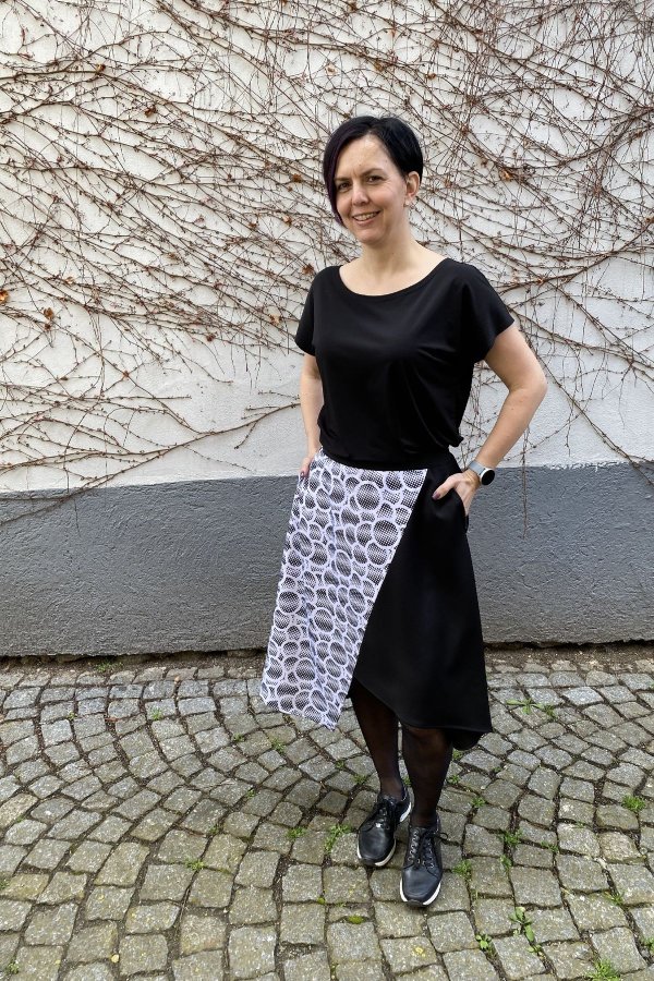 Sukně SiGNATURE - černobílá mix