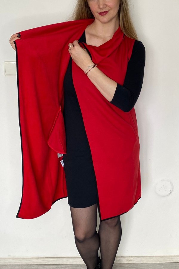 Vesta - warmkeeper - červená - prodloužená