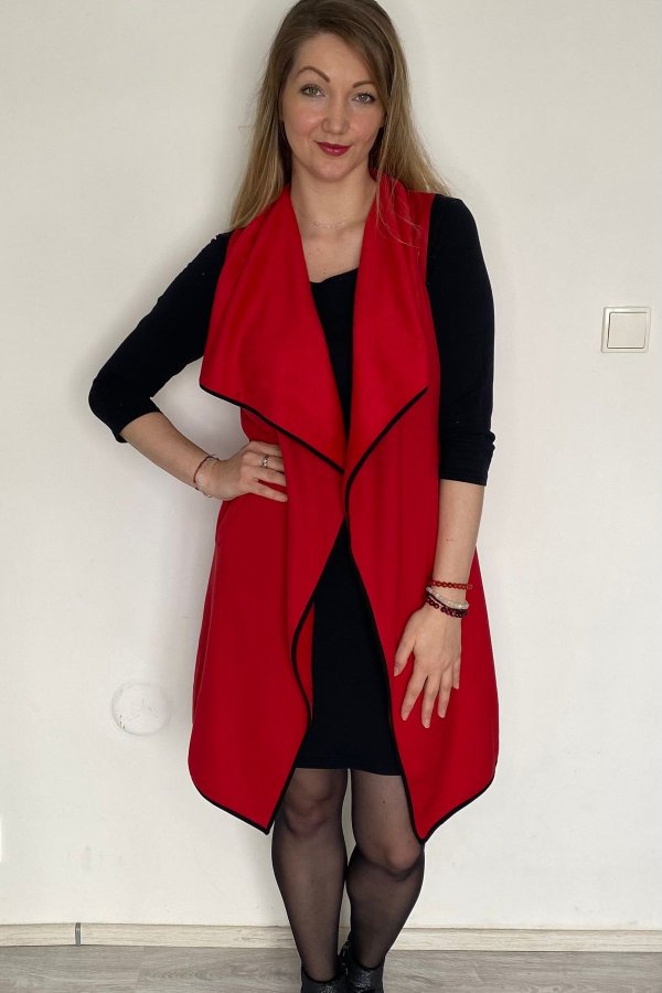 Vesta - warmkeeper - červená - prodloužená