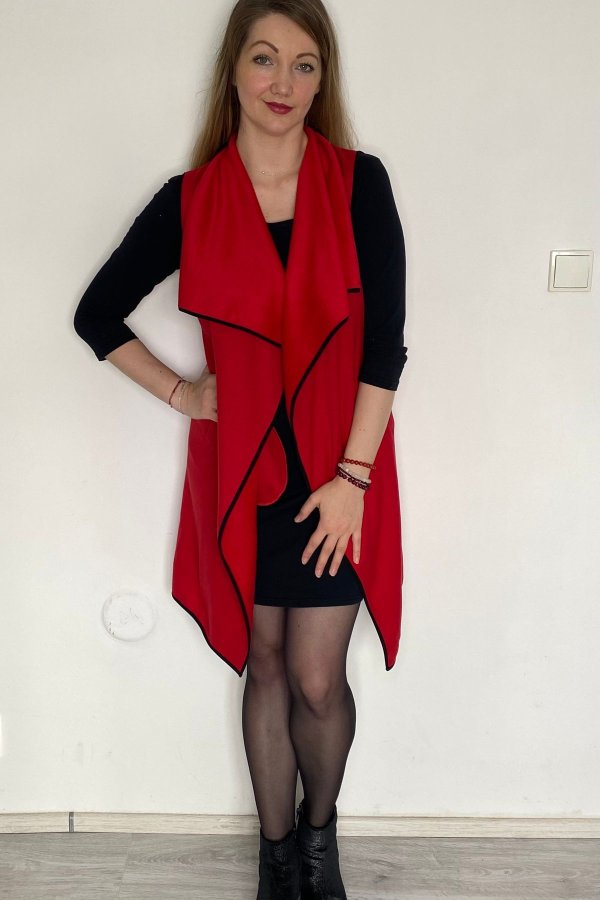 Vesta - warmkeeper - červená - prodloužená