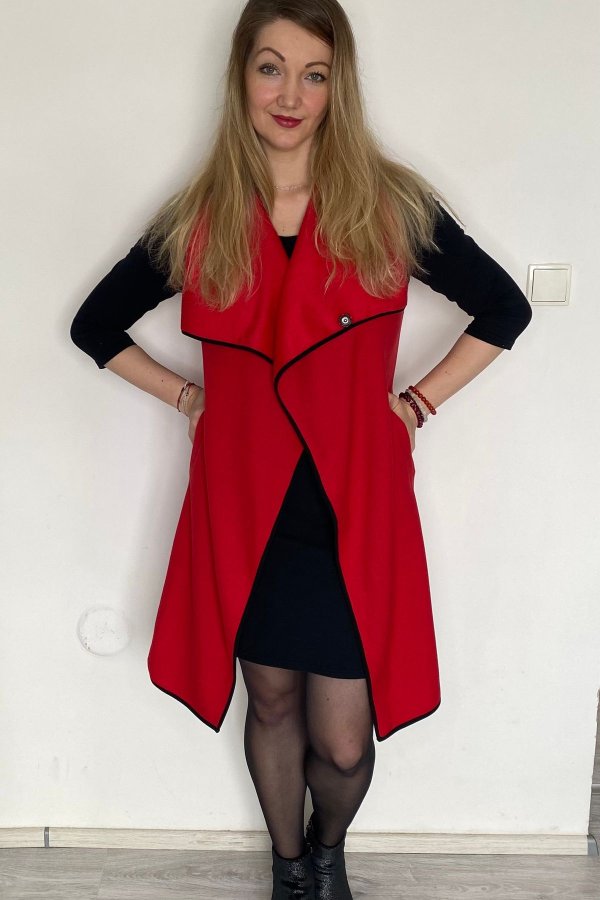 Vesta - warmkeeper - červená - prodloužená