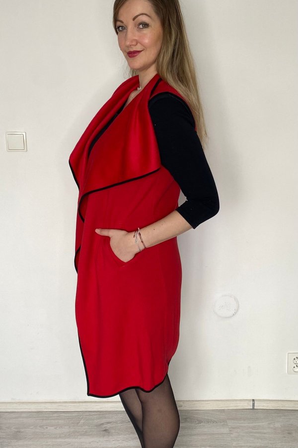 Vesta - warmkeeper - červená - prodloužená