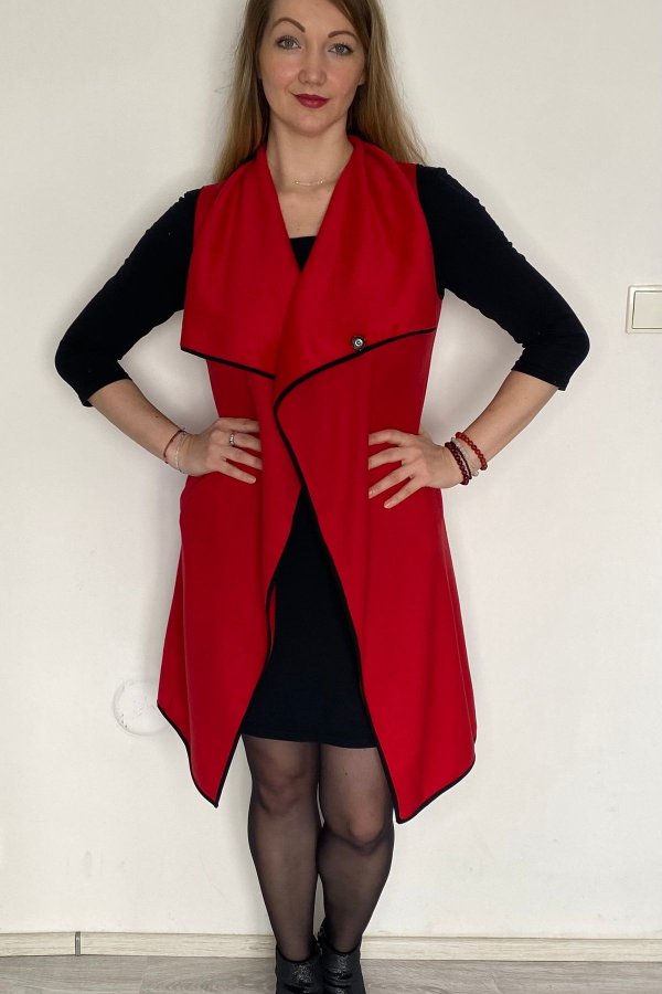 Vesta - warmkeeper - červená - prodloužená