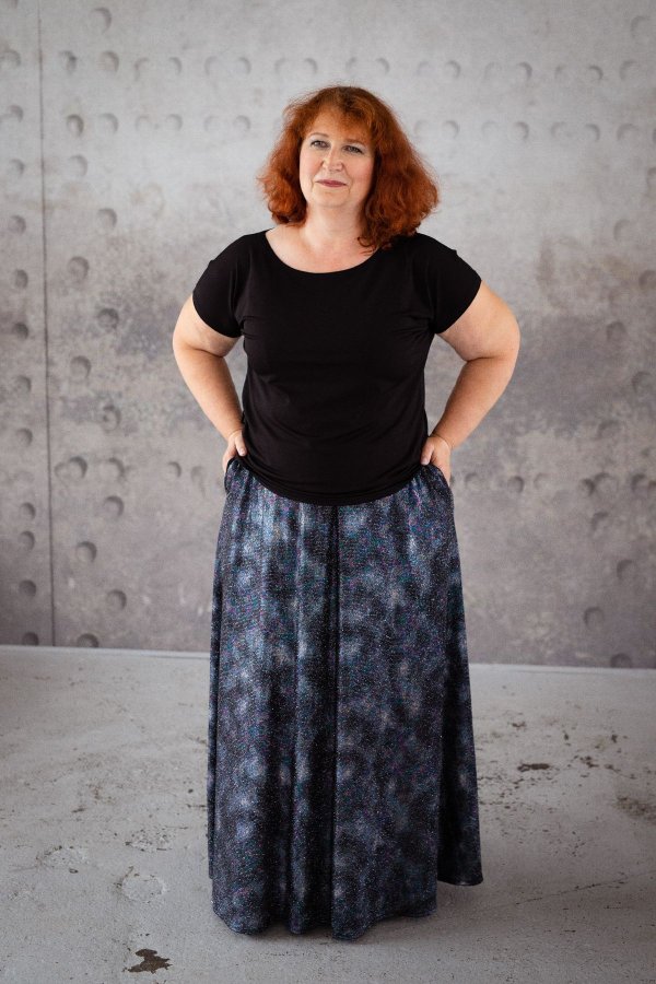 Dlouhá sukně - plesová - třpytivá