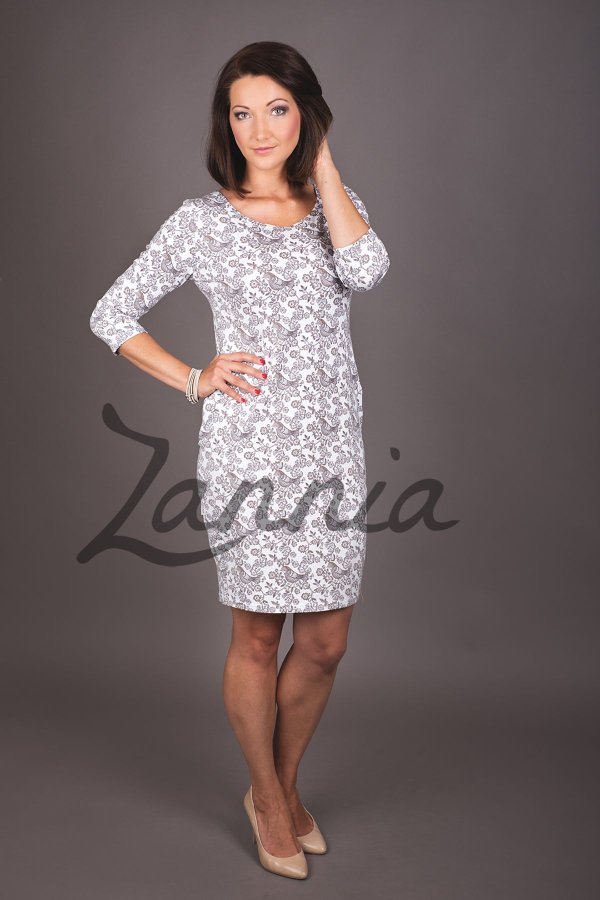 Stela vzorované - béžoví ptáčci vel.34