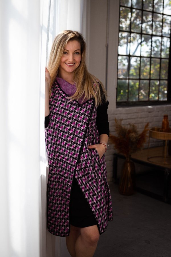 Kabát - kardigan - srdíčko