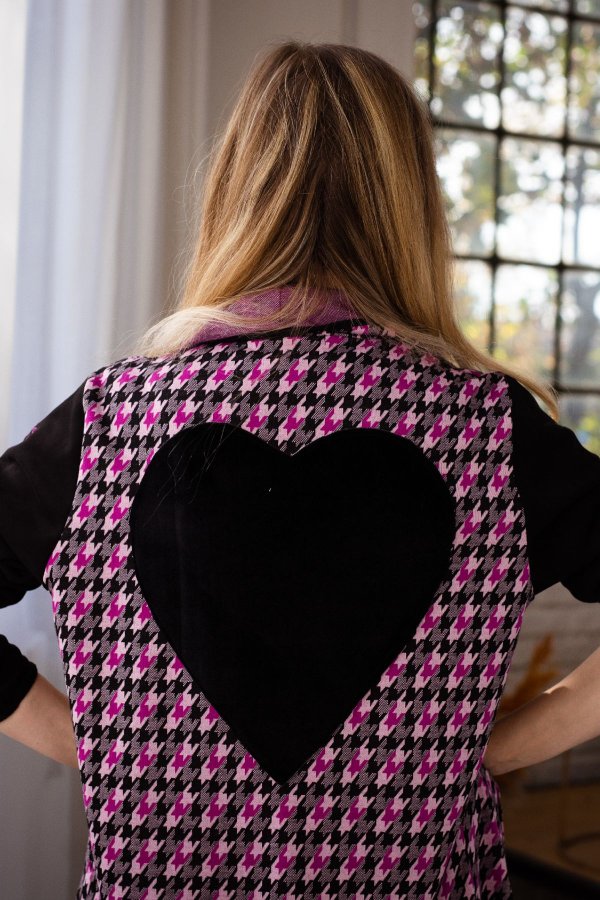 Kabát - kardigan - srdíčko