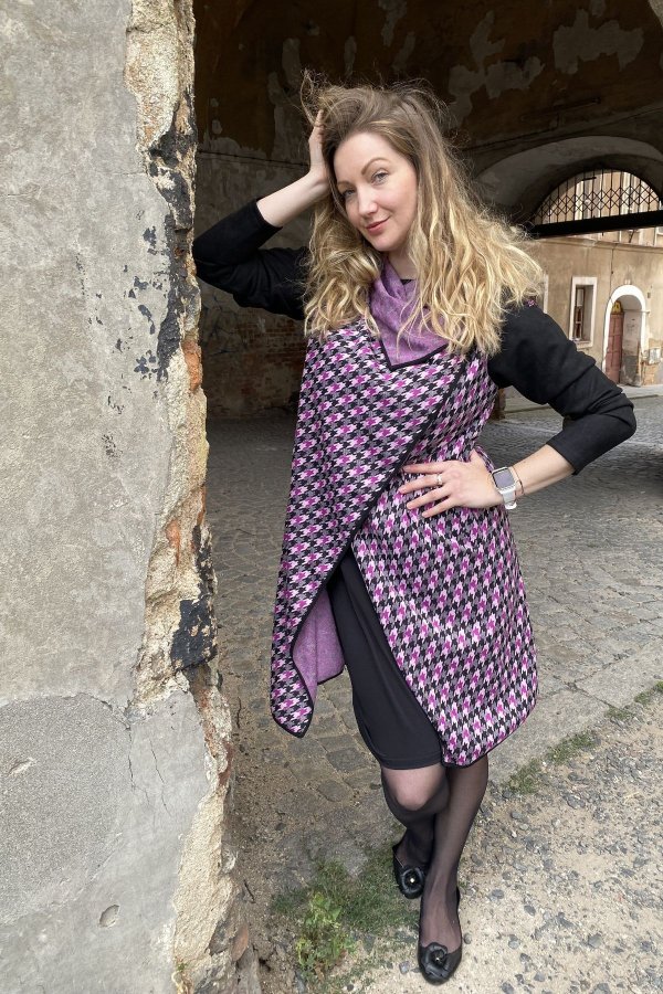 Kabát - kardigan - srdíčko