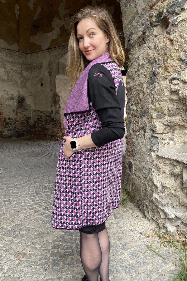 Kabát - kardigan - srdíčko