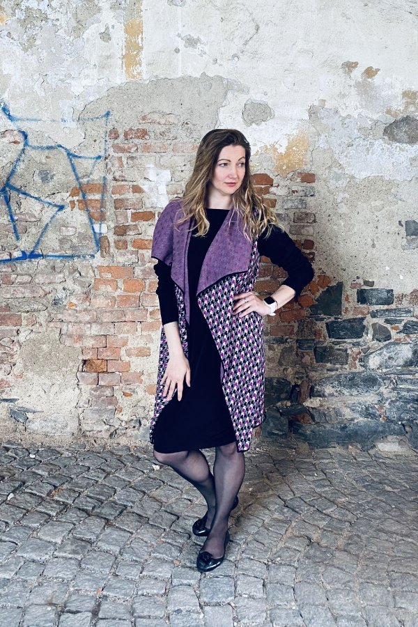 Kabát - kardigan - srdíčko