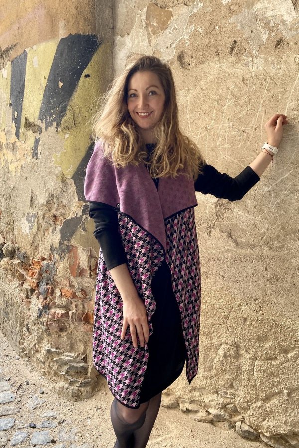 Kabát - kardigan - srdíčko