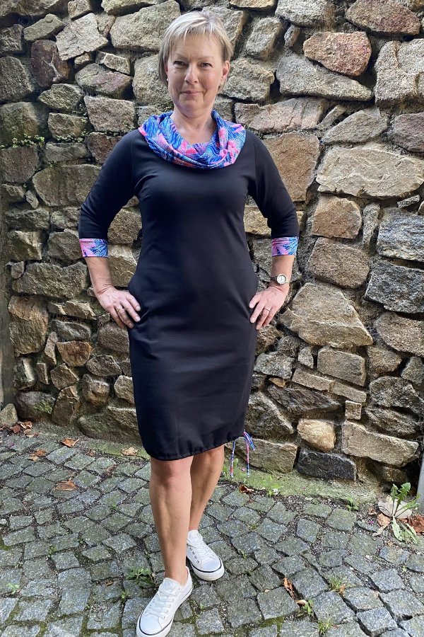 Terka - černé - pestrý vzor