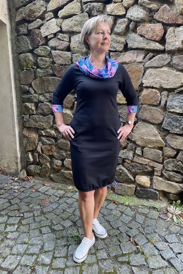 Terka - černé - pestrý vzor