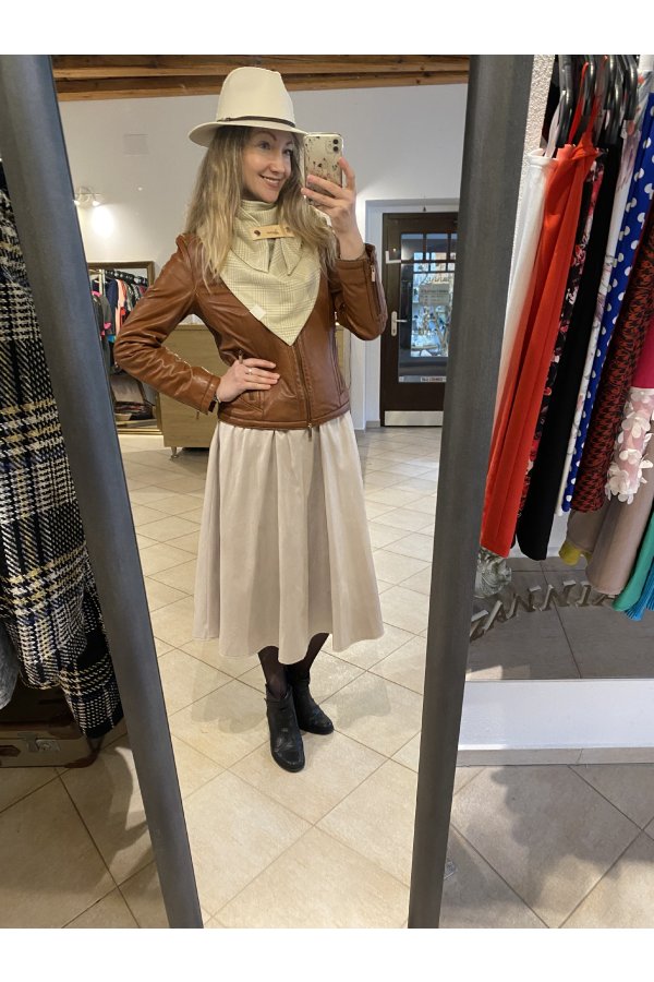 Šátek - kohoutí stopa - krémový